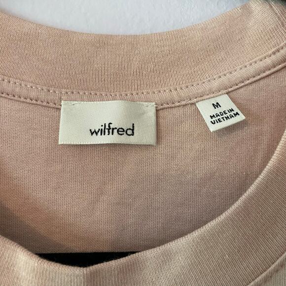 NWT Wilfred Women's size Medium Light Pink Agathe T-Shirt Ruffle 100% Cotton - Picture 2 of 10